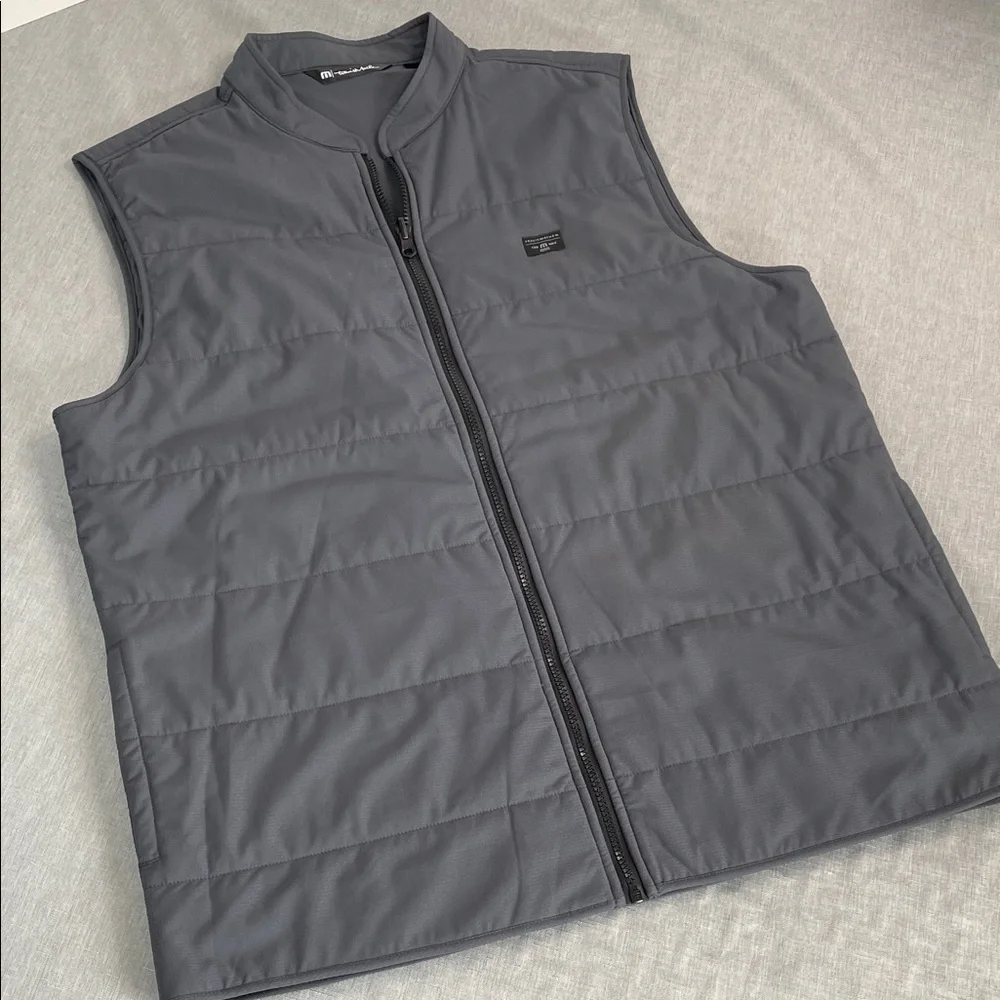 Travis Mathew Vest Cold Heart 2.0 Grey Quilted Puffer Lightweight XL Mens Golf